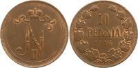 Finnland 10 Penniä Nikolaus II. von Russland, 1894 - 1917 -