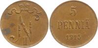 Finnland 5 Penniä Nikolaus II. von Russland, 1894 - 1917 -