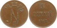Finnland 5 Penniä Nikolaus II. von Russland, 1894 - 1917 -