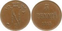 Finnland 5 Penniä Nikolaus II. von Russland, 1894 - 1917 -