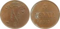 Finnland 5 Penniä Nikolaus II. von Russland, 1894 - 1917 -