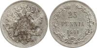 Finnland 25 Penniä Nikolaus II. von Russland, 1894 - 1917 -