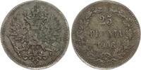 Finnland 25 Penniä Nikolaus II. von Russland, 1894 - 1917 -