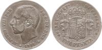Spanien, Königreich 1 Peseta Alfonso XII., 1874 - 1885 -