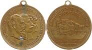 Bayreuth, Stadt Tragbare Bronzemedaille Besuch Wilhelm II, u. Auguste mit Prinzregent Luitpold im Wagner Theater -