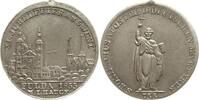 Fulda, Stadt Versilberte Bronzemedaille v. Hauck, 1100. Todestag des Heiligen Bonifatius, Stadtansicht mit Dom u. Kirche -