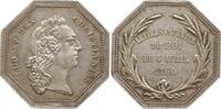 Frankreich, Königreich Oktogonale Silbermedaille Ludwig XV., 1715 - 1774, LETTRES PATENTES DU ROI DU 4 AVRIL 1760 -