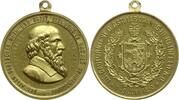 Österreich, Niederösterreich, Berndorf Tragbare vergoldete Bronzemedaille v. Schwerdtner, a.d. 3. Gauturnfest Ostmarkgau in Hainfeld, Turnvater Jahn -