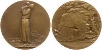 Italien - Rom Bronzemedaille von Pierre-Victor Dautel, Jugendstilmedaille, Mutter herzt Säugling / Felsenborn -