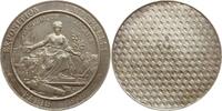 Frankreich, 3. Republik, Paris Einseitige versilberte Bronzemedaille ohne Signatur, Exposition Universelle, Probeabschlag? -