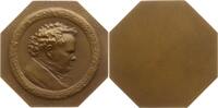 Österreich, Stadt Wien Oktogonale einseitige Bronzemedaille von Tautenhayn, auf den 100. Todestag des Komponisten Franz Schubert -