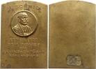 Vergoldete Bronzeplakette 1922, RR! Österreich auf A. Schmid, Pionier der Kaninchenzüchter Österreichs Vorzüglich, kl. Flecken, Rs. alter Preisau...