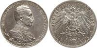 Kaiserreich Deutschland, Königreich Preußen 3 Mark Wilhelm II., 1888 - 1918, 25 jähriges Regierungsjubiläum -