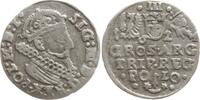 Polen, Königreich 3 Groschen (Dreigröscher , Trojak) Sigismund III., 1587 - 1632, Krakau, PO - LO -
