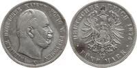 Kaiserreich Deutschland, Königreich Preußen 5 Mark Wilhelm I., 1861 - 1888 -