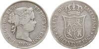 Spanien, Königreich 40 Centimos Isabel II., 1833 - 1868 -