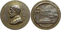 Großbritannien, Königreich, London, Stadt Große vergoldete Blei-/Zinnmedaille Victoria, 1837 - 1901, v. Morgan, Preismedaille der Fine Arts Exhibition -