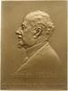 Österreich, Kaiserreich, Stadt Wien Einseitige Bronzeplakette v. St. Schwartz, a.d. 60. Geburtstag des Malers Gustav August Hessl, 1849 - 1926 -