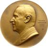 Österreich, Stadt Wien Große einseitige Bronzemedaille v. Hartig, a.d. 60. Geb. v. Prof. Hans Hirsch, 1876-1940, Historiker u. Diplomat -