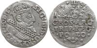 Polen, Königreich 3 Groschen (Dreigröscher , Trojak) Sigismund III., 1587 - 1632, Krakau, PO - LO -