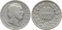 Niederlande, Königreich 10 Cent Wilhelm III., 1849 - 1890 -