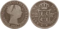 Spanien, Königreich 2 Reales Isabel II., 1833 - 1868, Madrid -