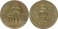 Schweiz - Genf Vergoldete Bronzemedaille auf das Bundesschiessen, Wilhelm Tell -