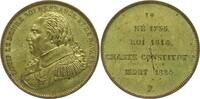 Frankreich, Königreich Vergoldete Bronzemedaille v. Depaulis bei Puymaurin, Suitenmedaille Nr. 70 auf Louis XVIII., Lebensdaten -