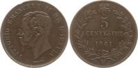 Italien, Königreich 5 Centesimi Vittorio Emanuele II., 1861 - 1878 -
