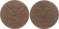 Bistum Paderborn Cu 6 Pfennig Franz Arnold von Metternich, 1704 - 1718 -
