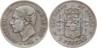 Spanien, Königreich 2 Pesetas Alfonso XII., 1874 - 1885 -