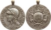 Frankreich, 3. Republik Tragbare versilberte Bronzemedaille Médaille Coloniale, Verdienstmedaille -