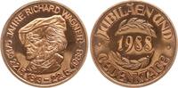 Berühmte Personen - Musiker und Komponisten Miniatur - Bronzemedaille auf den 175. Geburtstag von Richard Wagner, 1813 - 1883 -