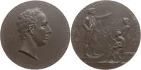 Österreich, Kaiserreich Große Zinkmedaille Franz Josef I., 1848 - 1916, von Schäfer, Eröffnung des Praters vor 150 Jahren -