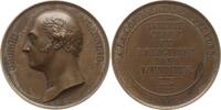 Frankreich, Königreich, Paris, Stadt Bronzemedaille v. Galle, a.d. Tod v. George Canning, 1771-1827, britischer Staatsmann -