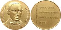 Baden - Durlach Vergoldete Bronzemedaille 90 Jahre Männerchor Durlach-Aue, Brustbild Friedrich Silcher, 1789 - 1860 -