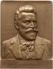 Frankreich - Boulogne-sur-Mer Einseitige Bronzeplakette v. Mayer & Wilhelm, a.d. Stuttgarter Chirurgen Hermann von Burckhardt, 1847-1907 -