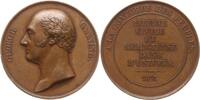Frankreich, Königreich, Paris, Stadt Bronzemedaille v. Galle, a.d. Tod v. George Canning, 1771-1827, britischer Staatsmann -