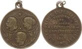 Frankreich, Kaiserreich, Stadt Paris Kleine tragbare Bronzemedaille Napoleon III., Besuch der Exposition Universale, Prince Imperiale President -