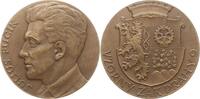 Tschechoslowakei, Stadt Prag Bronzemedaille v. F. David, auf den tschechischen Schriftsteller Julius Fucik, 1903 - 1943 -