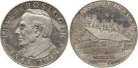 Österreich Silbermedaille auf Peter Rosegger, 1843 - 1918, Rosegger - Jahr, Waldschule Wandermuseum -