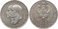 Kaiserreich Deutschland, Königreich Preußen 3 Mark Wilhelm II., 1888 - 1918, Universität Breslau -
