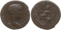 Römische Kaiserzeit As Hadrian, 117 - 138, Tyche von Antiochia sitzt auf Felsen n.l., hält Kornähren -
