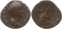 Römische Kaiserzeit As Faustina I, Diva, Vesta sitzt n.l. hält Palladium und Zepter -