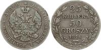 Russland 25 Kopeken / 50 Groszy Nikolaus I., 1825 - 1855, Warschau, Prägung für Polen -