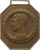 Bayern Einseitige tragbare Bronzeplakette o. Sign., von C. Poellath, Schrobenhausen, Jugendstil, Sportauszeichnung -