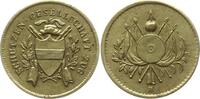 Schweiz - Zug Kleine Messingmedaille Jeton der Schützen - Gesellschaft Zug, Typ mit Streifen im Wappen -