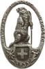 Einseitiger versilberter Bronzeanhänger 1933 Schweiz v. M.R. Wening bei Huguenin, Abzeichen zur Schweizer Bundesfeier, Murmeltier Besser als sehr...