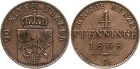 Preußen, Königreich 4 Pfennig Wilhelm I., 1861 - 1888 -