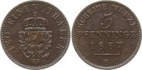 Preußen, Königreich 3 Pfennig Wilhelm I., 1861 - 1888 -